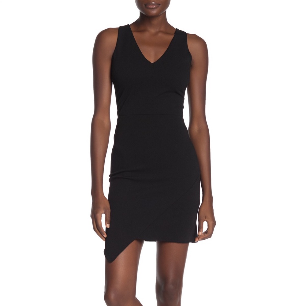 Love...Ady Deep V Asymmetrical Tank Dress